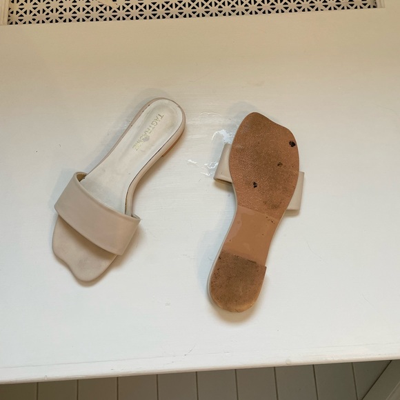 Tagtraume flat beige leather sandals 8 - Picture 4 of 4